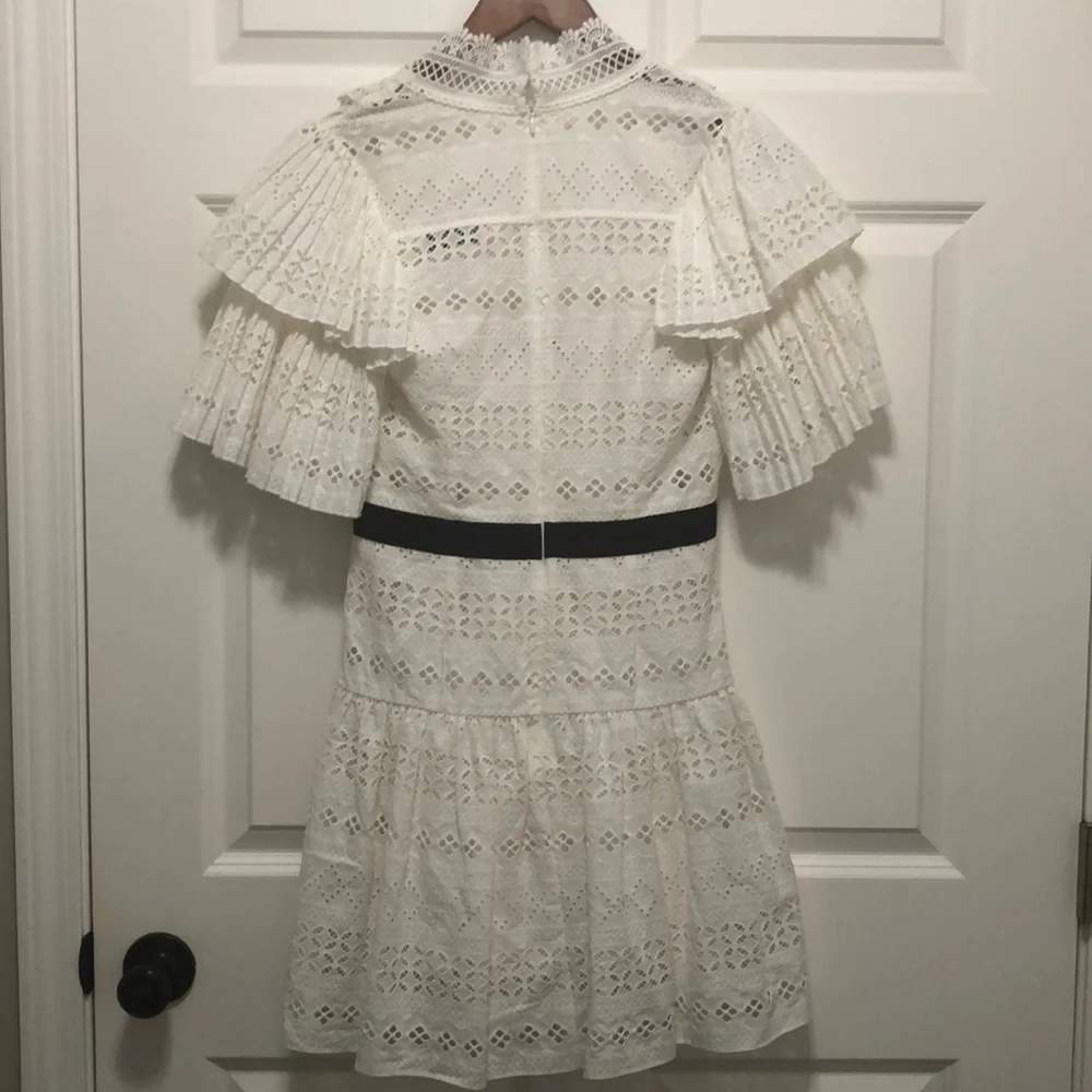 Self-Portrait Broderie Anglaise White Dress - Picture 9 of 9